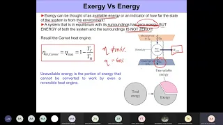 Exergy Vs Energy