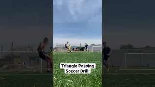 3 player Triangle Soccer Passing Drill!