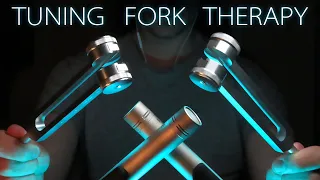 ASMR POWERFUL TUNING FORK VIBRATIONS - Low Hums for Deep Sleep (No Talking)