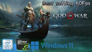 GTX 1050Ti 60Fps God of War PC Windows 11