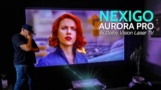 NexiGo Aurora Pro 4K 120 Hz Dolby Vision Laser Ultra Short Throw Projector