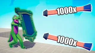 DINOSAUR MIRROR SHIELD vs 1000x OVERPOWERED UNITS - TABS | Totally Accurate Battle Simulator 2024