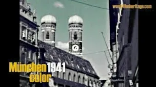 München 1941 color - Munich during WWII - Starnberger See - private footage