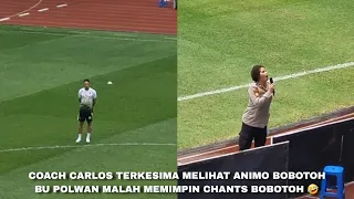 COACH CARLOS RODRIGUEZ TIDAK PERCAYA MELIHAT ATMOSFIR AWAY BOBOTOH, POLWAN MEMIMPIN CHANTS 😂