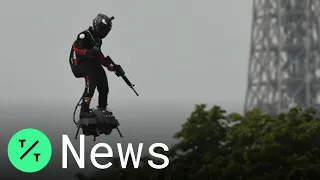 Flyboard Wows at Paris's Bastille Day Parade