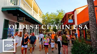 St Augustine Florida Downtown 🌇 Full walking tour 2023 | 4K HDR 60fps