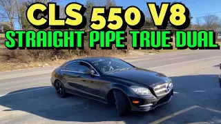 2014 Mercedes CLS 550 4.6L V8 TRUE DUAL EXHAUST w/ STRAIGHT PIPES!