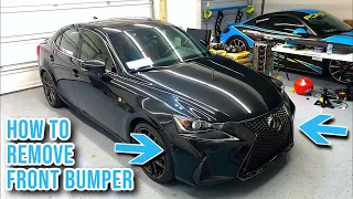 How To Remove 2014-2021 Lexus IS Front Bumper