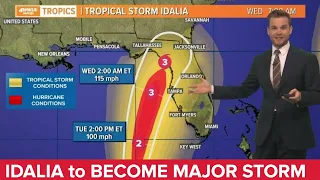 Monday morning tropical update: Idalia heading towards Gulf, will become hurricane