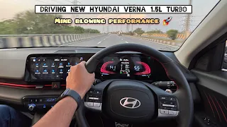 Enjoying 160PS Power 🚀 of the New Hyundai Verna 1.5L Turbo Petrol 2023 🔥 (Driving in Sports Mode)