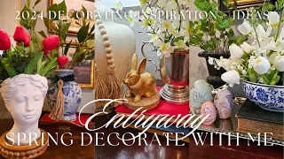 NEW 2024 SPRING ENTRYWAY DECORATE WITH ME | Decorating Inspiration + Ideas | Spring + Easter Decor