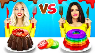 Jelly VS Chocolate Cake Decorating Challenge | Food Battle with Sweets & Gummy Bear by RATATA COOL