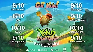 Yoku's Island Express - Accolades Trailer (Steam, Nintendo Switch, PlayStation 4, Xbox One)