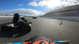 Kyle Bickford hard wreck turn 1 2020 Daytona KartWeek Road Race