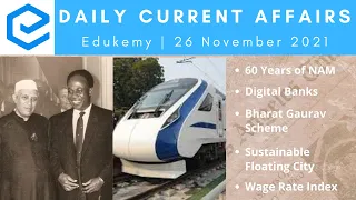 Daily Current Affairs For UPSC CSE | Daily News Analysis | Edukemy's Gazette | 26th November 2021