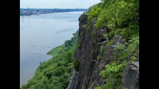 Hudson River Cliffs at Palisades Interstate Park — Drone Footage (no sound)