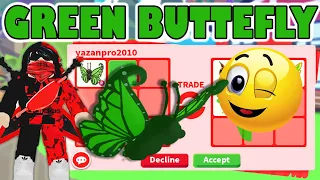 BIG WINS 🤩 TRADING *NEW* GREEN BUTTERFLY (WHAT PEOPLE OFFER) IN ADOPT ME BUTTERFLY SANCTUARY UPDATE