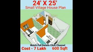 24 x 25 Small Village House Design   #shorts