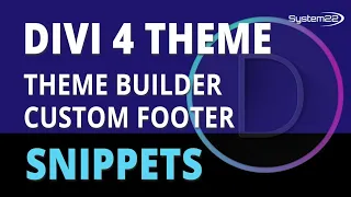 Divi 4 Theme Builder Custom Footer 👍