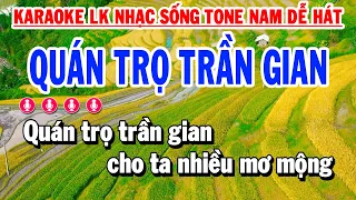 Liên Khúc Karaoke Nhạc Sống Trữ Tình Tone Nam | Quán Trọ Trần Gian | Thân Phận Nghèo