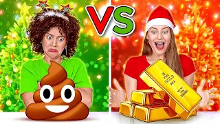 RETO DE REGALOS NAVIDEÑOS TRAVIESOS VS. BONITOS || Regalos baratos o costosos por 123 GO! CHALLENGE