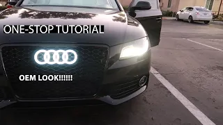 LED Emblem Audi A4 B8 installation