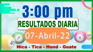 3 PM Sorteo Loto Diaria Nicaragua, Honduras │ 07 Abril de 2022
