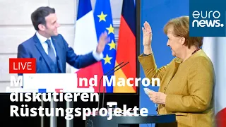 Macron und Merkel: Pressekonferenz nach Sitzung des deutsch-französischen Verteidigungsrates