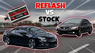 9TH GEN CIVIC Si HONDATA REFLASH VS. STOCK