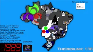 Mapa Cronológico dos Logotipos das Emissoras da Rede Globo (1965-2020)