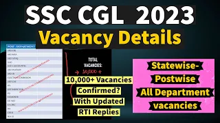 SSC CGL 2023 Vacancy Details | Vacancy Increase | RTI Replies update