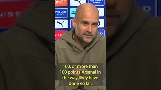 ‘100 POINTS!’ 😳 Pep Guardiola predicts Arsenal’s final Premier League points total