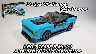 LEGO SpeedChampions 76898 Jaguar alternativebuild B model Dodge Challenger SRT Demon MOC instruction