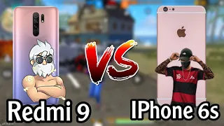 REDMI 9 VS IPHONE 6S PLUS 📲 FREE FIRE 🇧🇷