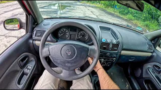 2004 Renault Clio II [1.1 58HP] |0-100| POV Test Drive #1743 Joe Black