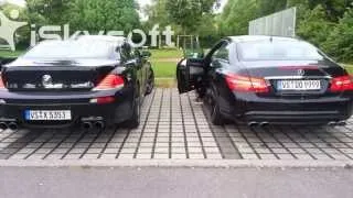 BMW M6 V10 (stock) & Benz E350 Coupe AMG Soundcheck Exhaust