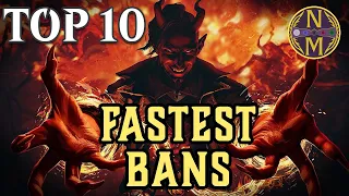 MTG Top 10: Cards That Got Banned the FASTEST | Magic: the Gathering | Episode 619