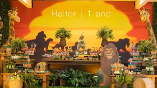 Clipe aniversário do Heitor de 1 ano - Rei Leão