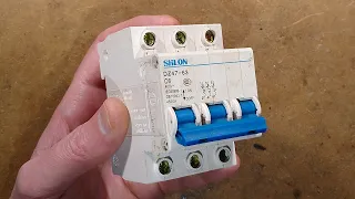 Inside a fake un-trippable circuit breaker.