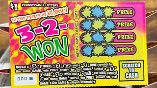 FULL BOOK OF BRAND NEW $1 PA SCRATCH TICKETS 3-2-WON!!