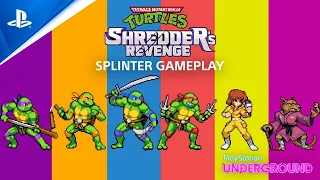 Teenage Mutant Ninja Turtles: Shredder's Revenge - Splinter Gameplay