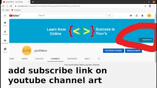 How to add subscribe link on YouTube channel art and increase the subscribers