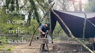 Building a Camp in the Woods, part one!