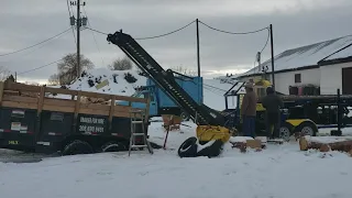 Dyna sc 16 firewood processor in action