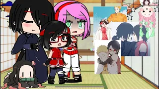 Familia Uchiha reaccionan a la verdadera Madre de Sarada y su Familia  [1/1] [⚠️Un poco de SasuNaru]