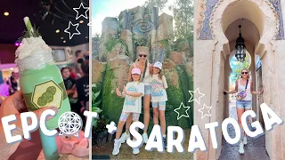 BACK TO DISNEY WORLD! 🌐 journey of water, food+wine festival & checking into Saratoga Springs! 🌀🍿💦🐎