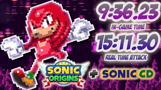 Sonic Origins Plus - Sonic CD Knuckles Beat the Game Speedrun in 15:11 RTA /9:36 IGT [World Record