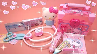 8 minutes  Satisfying with Unboxing  Sanrio Hello Kitty  Doctor Set 💕 ASMR no music  Real Sounds