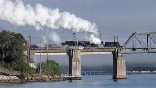 Australian steam locomotive Garratt 6029 - Hawkesbury River - June 2019