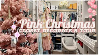 Pink Christmas Tree Walk In Closet Decorate & Tour